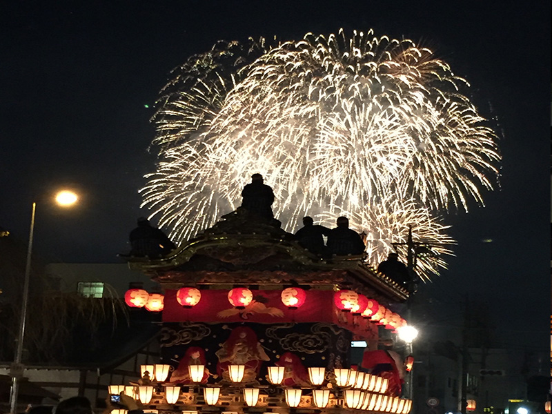 秩父夜祭の花火