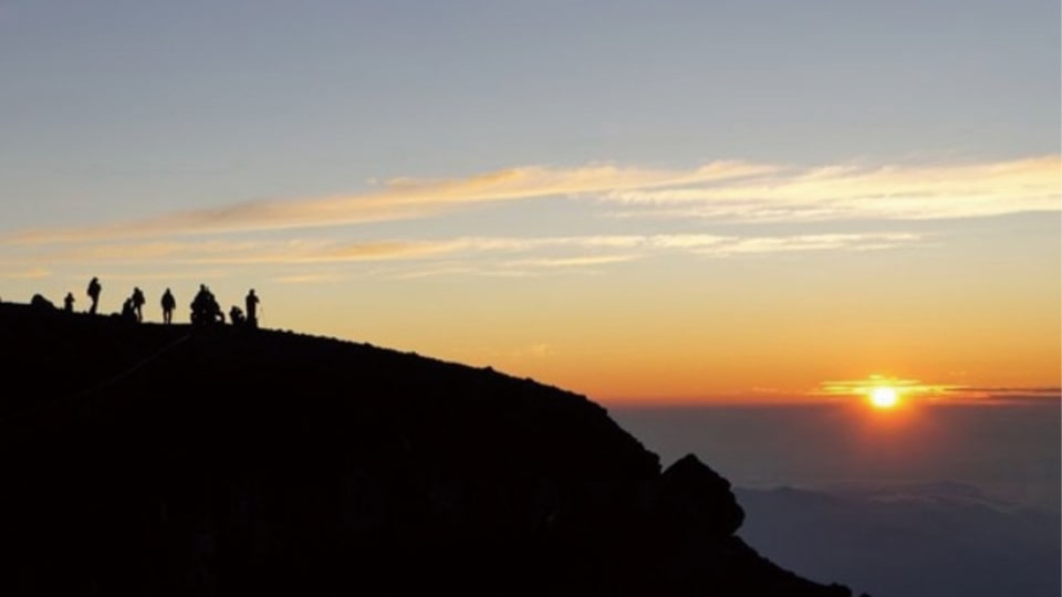 富士山、富士宮ルートの様子