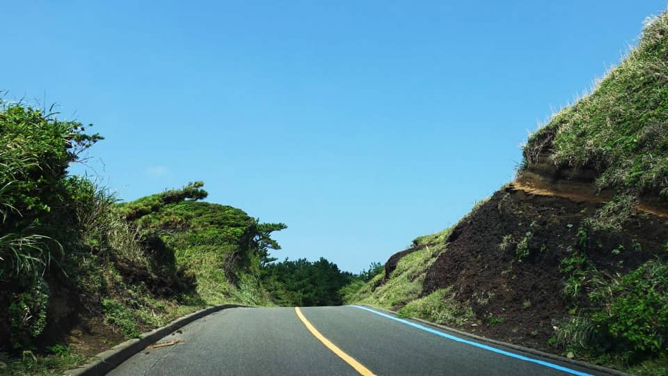 伊豆大島の三原山への道