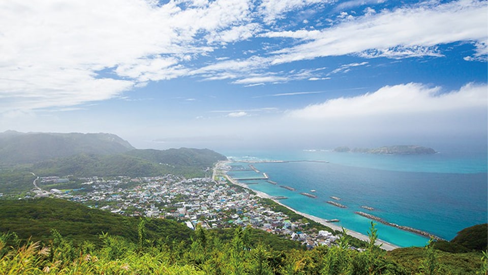 新島の富士見峠展望台