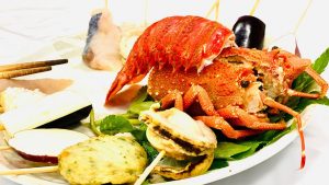 椿フォンデュの食材