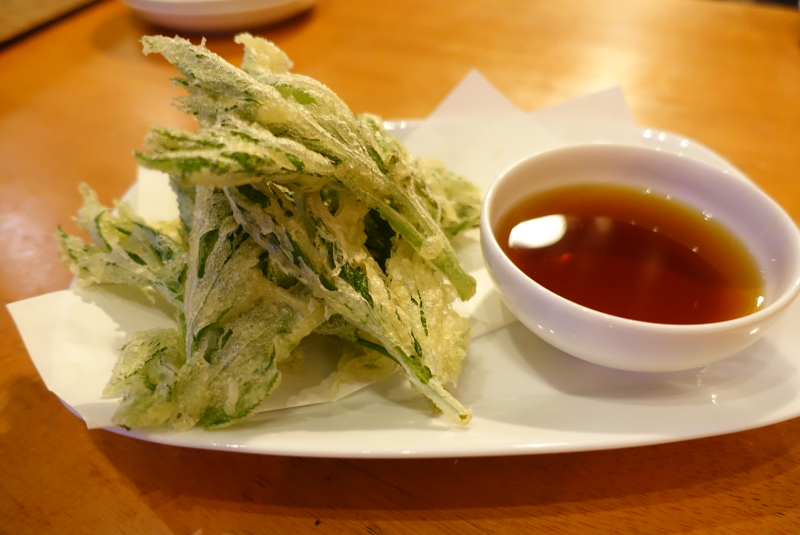 レストラン『タルタルーガ』明日葉の天ぷら