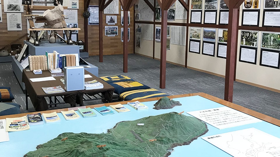 八丈島歴史民俗資料館の内観