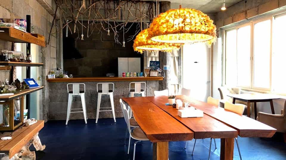 新島Hostel NABLAの共有エリア