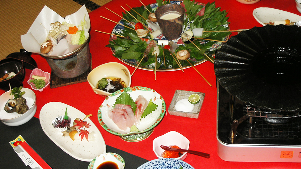 伊豆大島のホテル白岩の食事