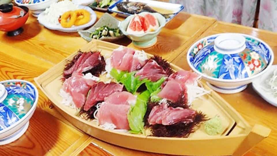 式根島民宿 とうべえの食事