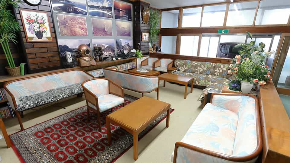 神津島山下旅館 別館の共用エリア