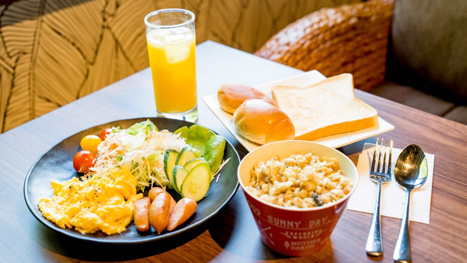 伊豆大島の癒楽の朝食