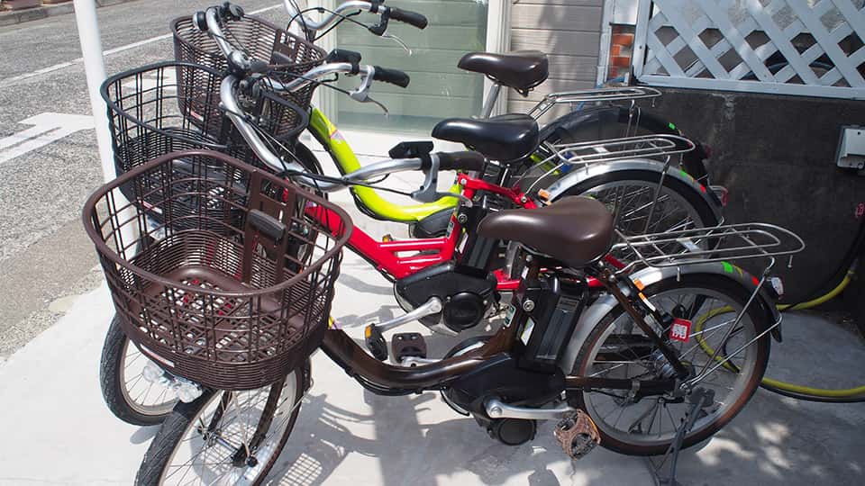 式根島の電動アシストレンタサイクルオプションの画像