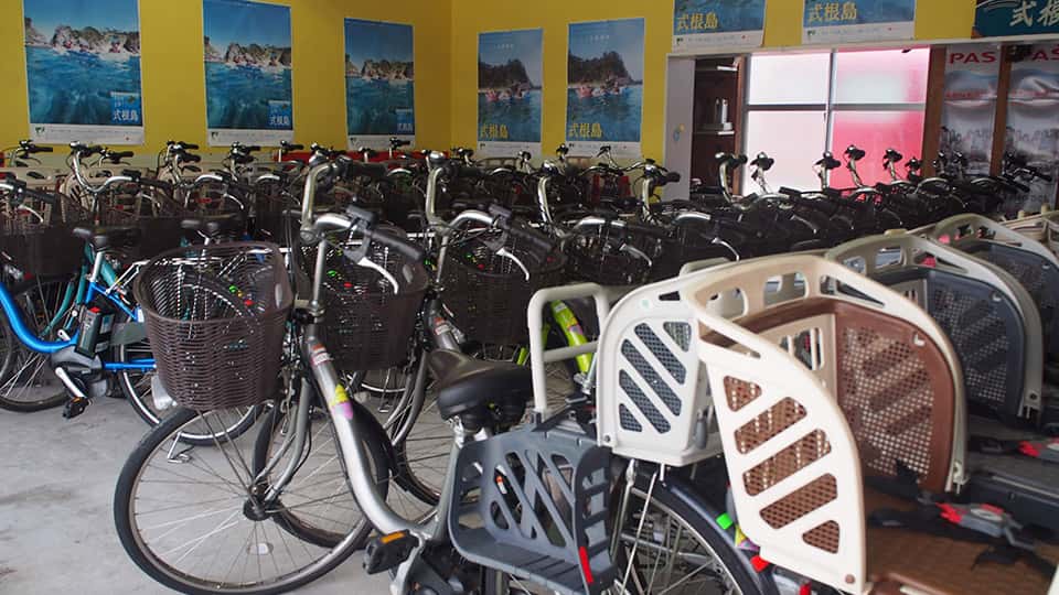 式根島の電動アシストレンタサイクルオプションの画像