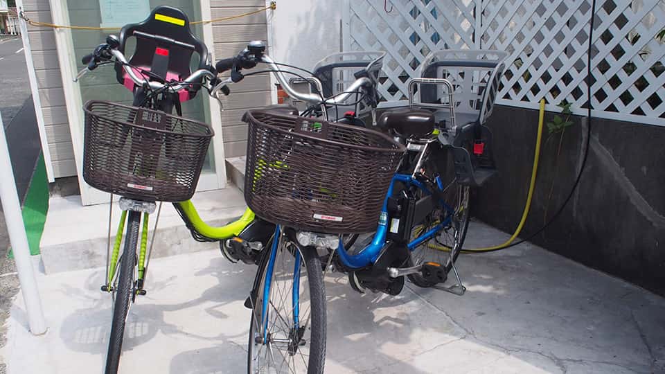 式根島の電動アシストレンタサイクルオプションの画像