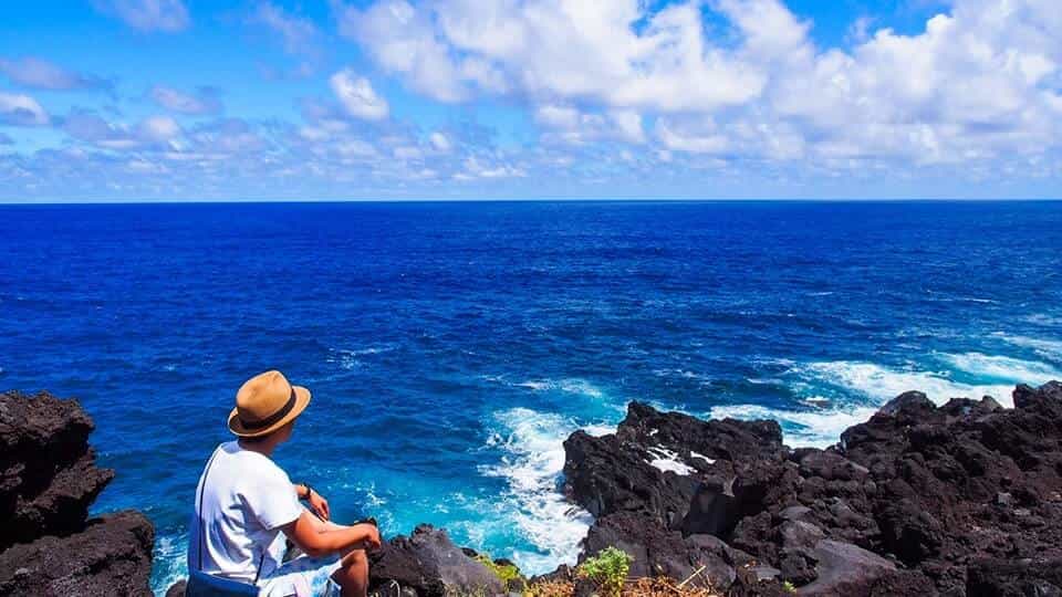 八丈島の海の風景