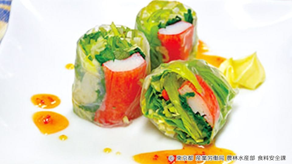 明日葉入り生春巻き