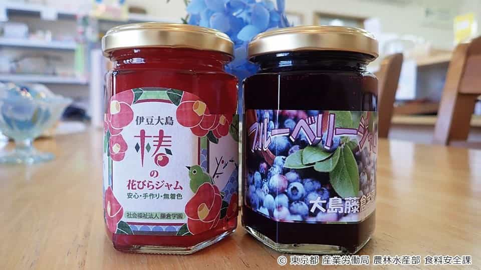 椿の花びらジャム・ブルーベリージャム