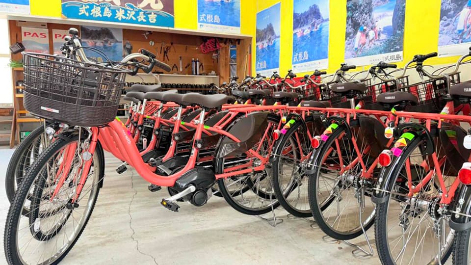 式根島 島宿 げんべいのレンタサイクル