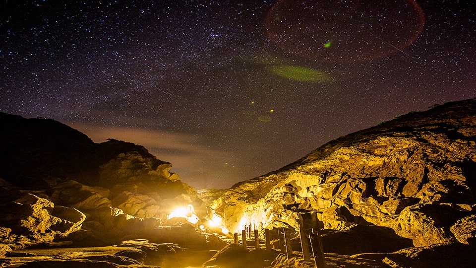 式根島 地鉈温泉と星空