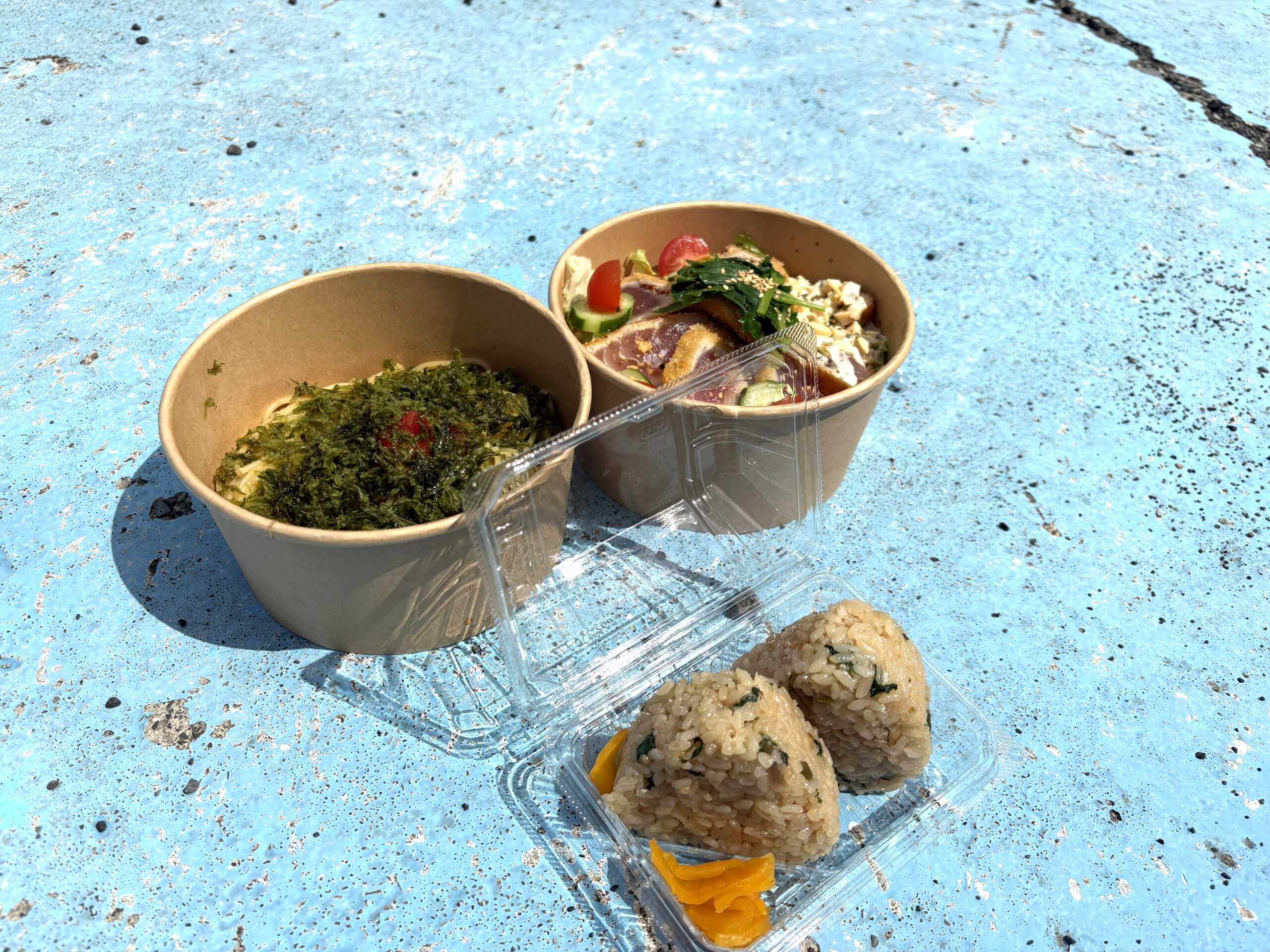 伊豆大島で食べた島のりを使ったごはん