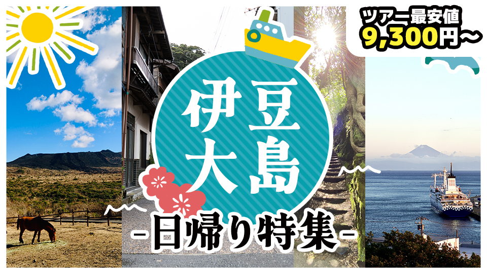 伊豆大島の日帰り特集はツアー最安値9,300円