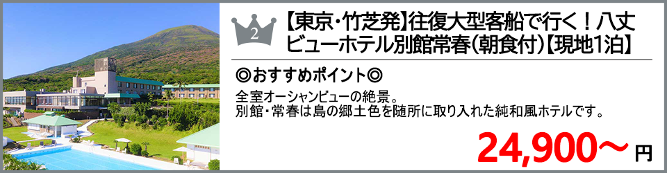 八丈島ツアー 八丈島旅行 ランキング2位 八丈ビューホテル【別館・常春】